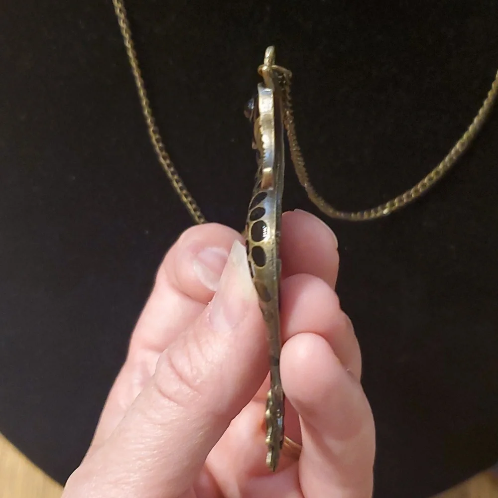 Long Chain Metal Seahorse Necklace‎